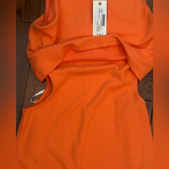 MINKPINK Vibrant Orange Knit Dress - Picture 3 of 6